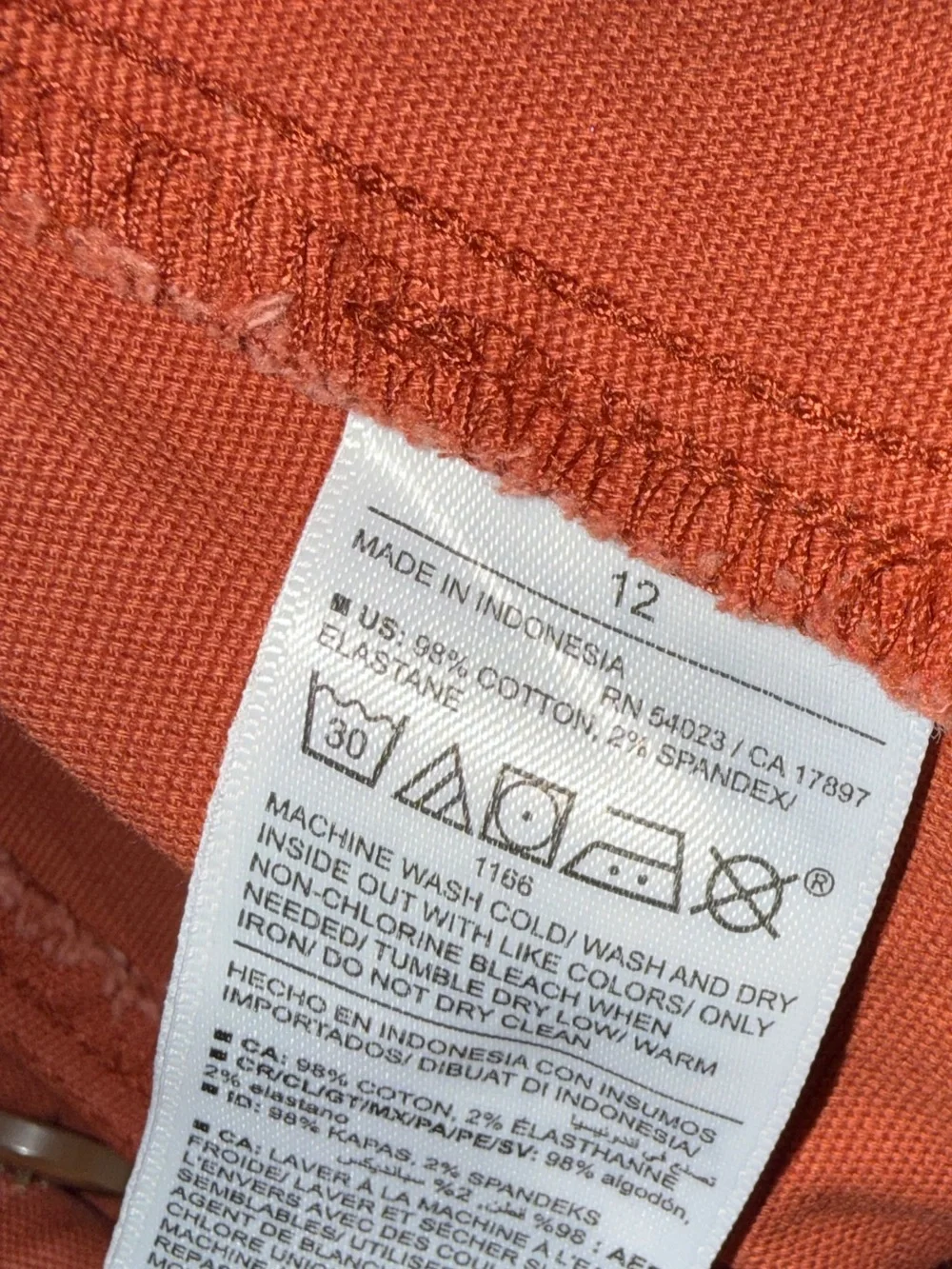 Old Navy Cotton Rust Color Pants